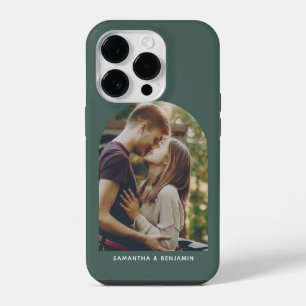 Personalized Modern Couples Photo Keepsake iPhone 14 Pro Case