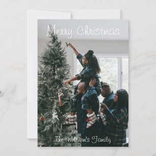 Personalized Modern Custom Christmas Family Photo