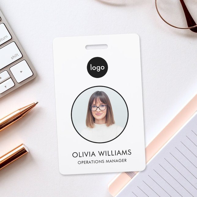 Personalized Modern Custom Employee Photo ID Badge (Creator Uploaded)