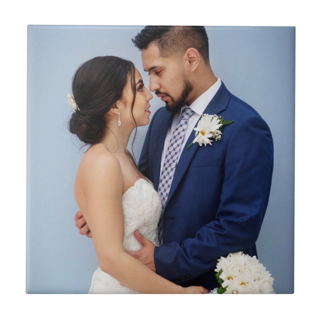 Personalized Modern Custom Photo Ceramic Tile (Front)