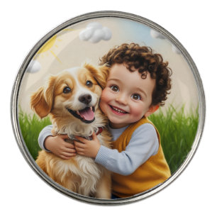Personalized Modern Custom Photo kids Golf Ball Marker
