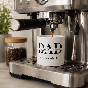 Personalized Modern DAD Espresso Mug