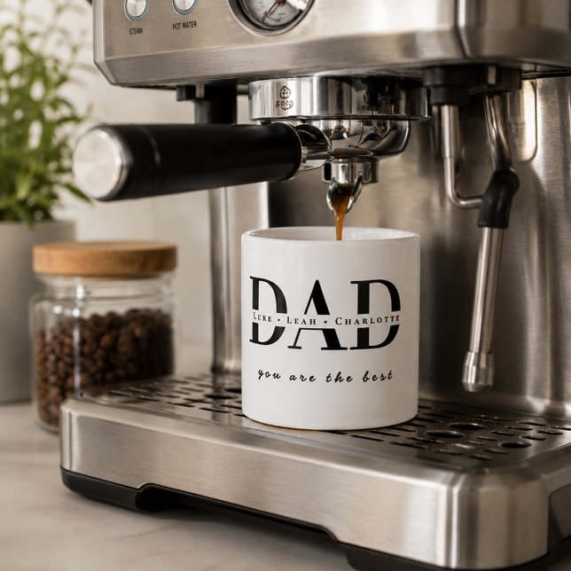 Personalized Modern DAD Espresso Mug (Creator Uploaded)