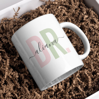 Personalized Modern Doctor PhD Mug Custom Name mug