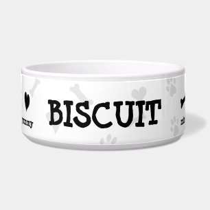 Personalized Modern Dog Bowl