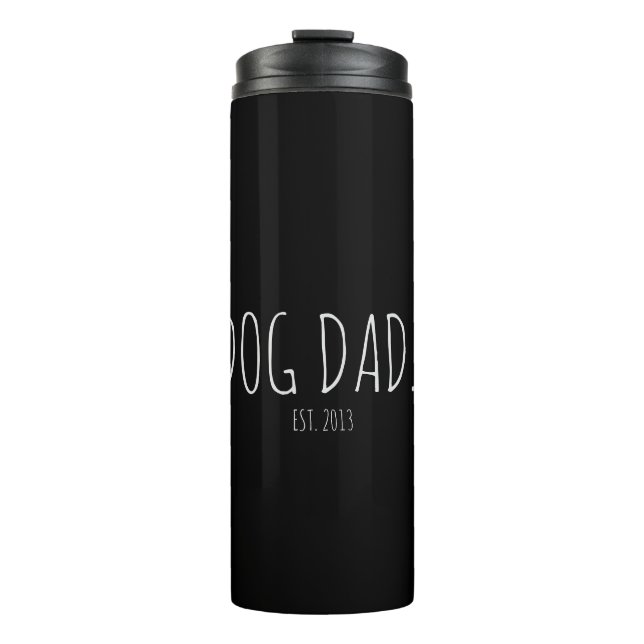Personalized Modern Dog Dad Thermal Tumbler (Front)