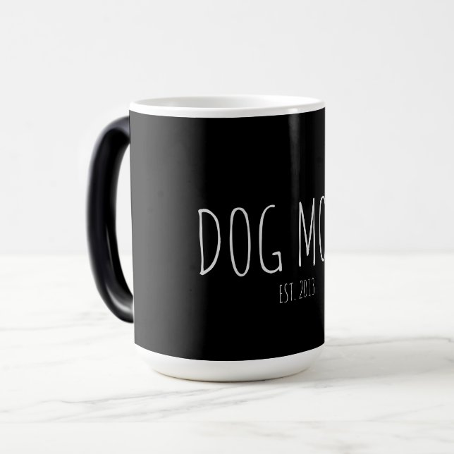 Personalized Modern Dog Mom Color Morph Mug (Front Left)