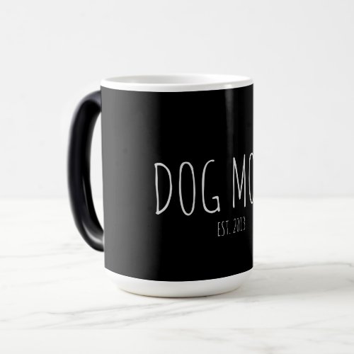 Personalized Modern Dog Mom Magic Mug