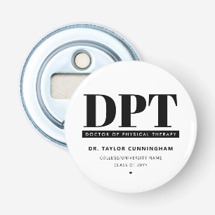 Personalized Modern DPT Doctor of Physical Therapy Bottle Opener
