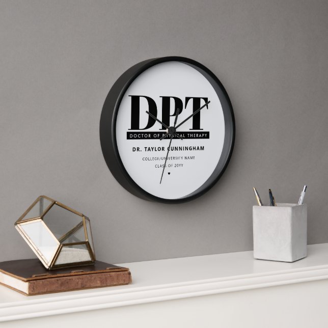 Personalized Modern DPT Doctor of Physical Therapy Clock (Office)