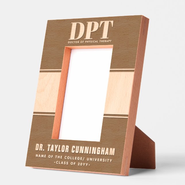 Personalized Modern DPT Doctor of Physical Therapy Engraved Frames (Left)