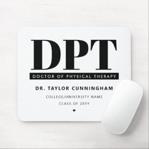 Personalized Modern DPT Doctor of Physical Therapy Mouse Pad