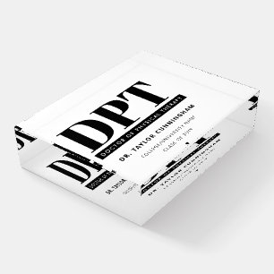 Personalized Modern DPT Doctor of Physical Therapy Paperweight