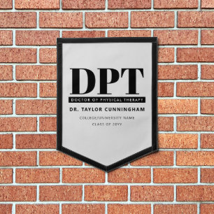 Personalized Modern DPT Doctor of Physical Therapy Pennant