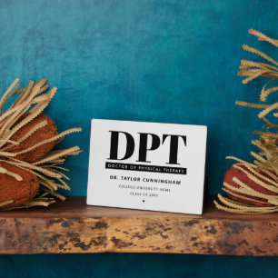 Personalized Modern DPT Doctor of Physical Therapy Plaque