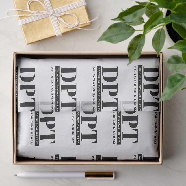 Personalized Modern DPT Doctor of Physical Therapy Tissue Paper (Gift)