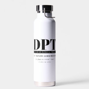 Personalized Modern DPT Doctor of Physical Therapy Water Bottle