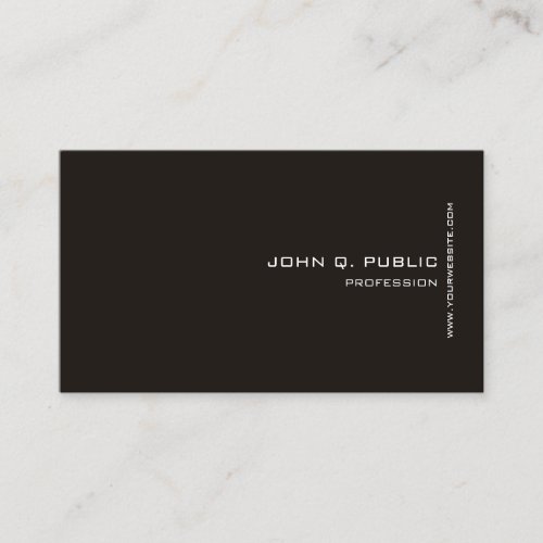 Personalized Modern Elegant Black White Template Business Card