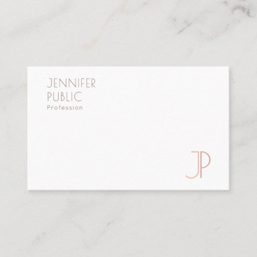 Personalized Modern Elegant Monogram Template Business Card