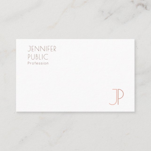 Personalized Modern Elegant Monogram Template Business Card (Front)