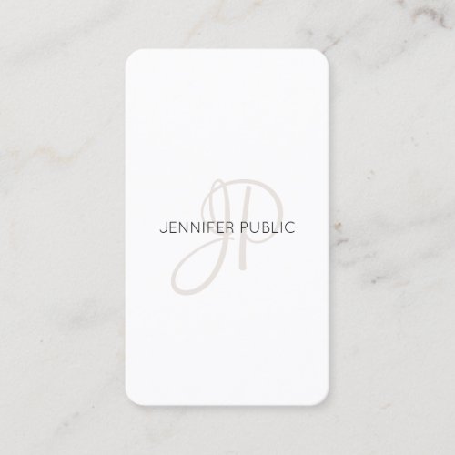 Personalized Modern Elegant Monogram Template Business Card