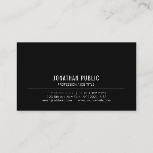 Personalized Modern Elegant Professional Template Business Card