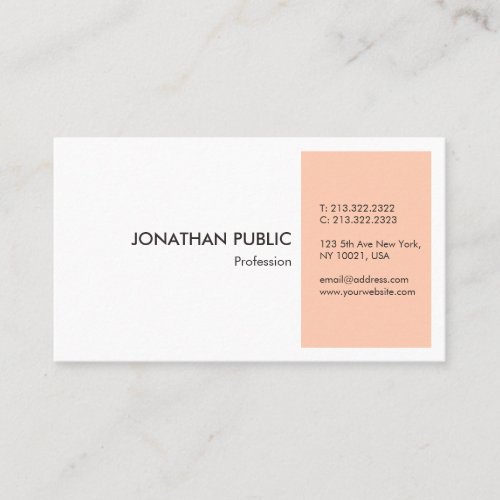 Personalized Modern Elegant Simple Professional Business Card
