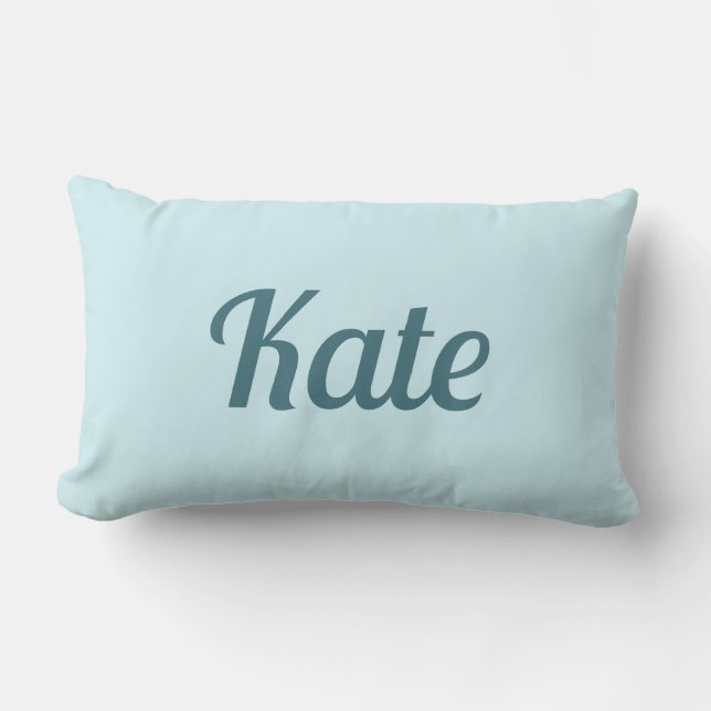 Personalized Modern Elegant Typography Name  Lumbar Pillow (Front)
