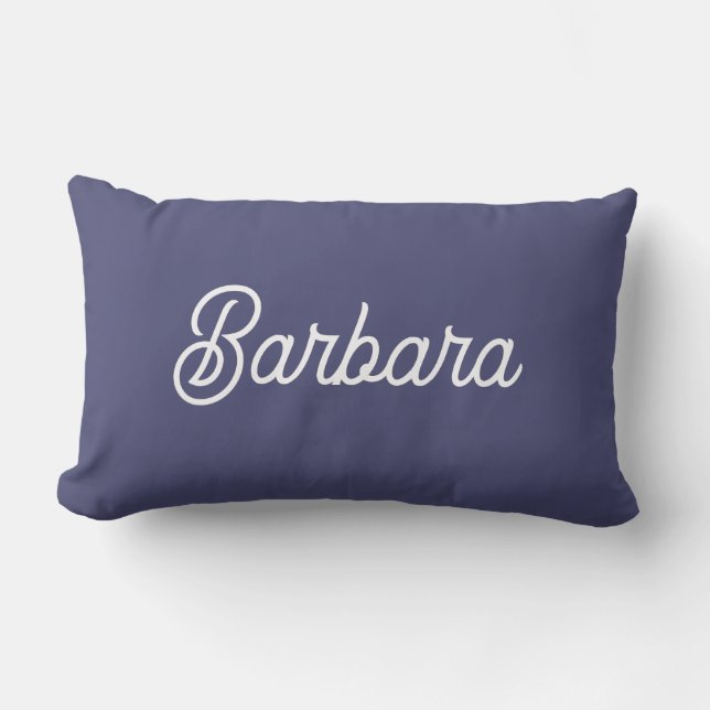 Personalized Modern Elegant Typography Name  Lumbar Pillow (Front)