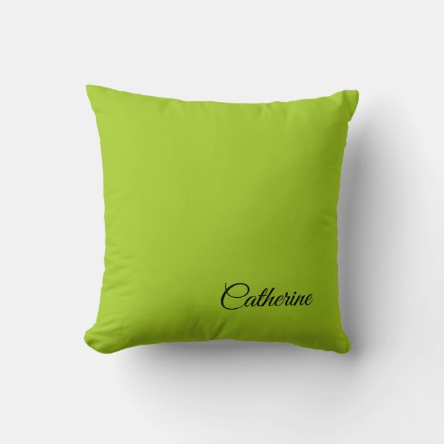 Personalized Modern Elegant Typography Name Throw Pillow (Front)
