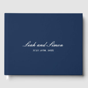 Personalized Modern Elegant Wedding Guest Book