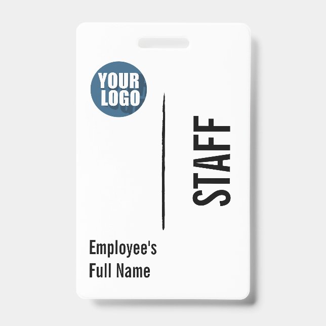 Personalized Modern Employee Logo  Badge (Front)
