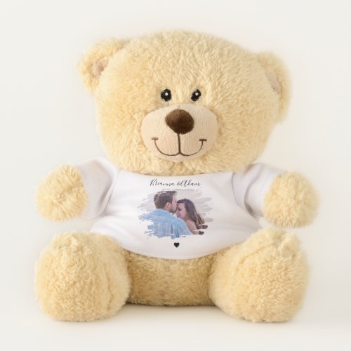 Personalized Modern Etched Photo Teddy Bear