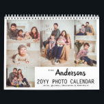 Personalized Modern Family Photo Collage Calendar<br><div class="desc">The design features 6 of your favorite photos on the front and 1 photo for each month page.</div>