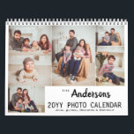Personalized Modern Family Photo Collage Calendar<br><div class="desc">The design features 6 of your favorite photos on the front and 1 photo for each month page.</div>