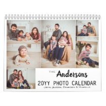 Personalized Modern Family Photo Collage Calendar