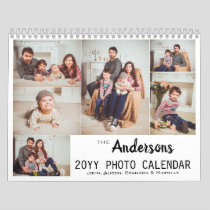 Personalized Modern Family Photo Collage Calendar