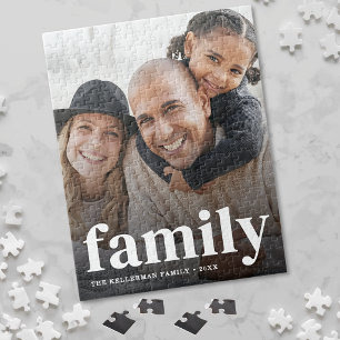 Personalized Modern Family Photo Jigsaw Puzzle