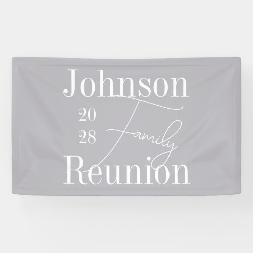 Personalized Modern Family Reunion Party Banner