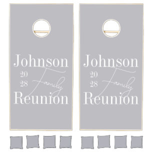 Personalized Modern Family Reunion Party Cornhole Set