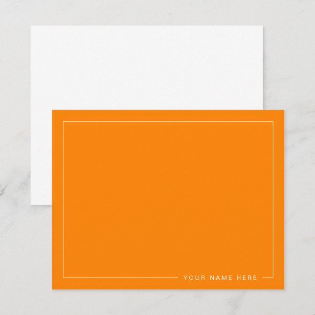 Personalized Modern Flat Note Card (Front/Back)