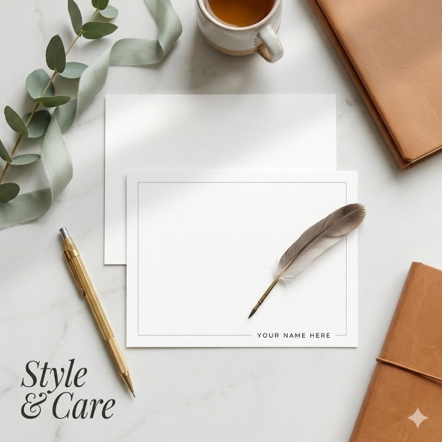 Personalized Modern Flat Note Card (Personalized Modern Flat Note Card)