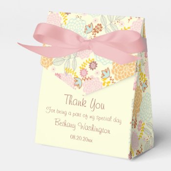 Personalized Modern Floral Baby Shower Thank You Favor Boxes by JK_Graphics at Zazzle