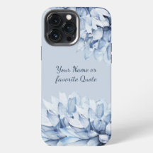Personalized Modern Floral Dusty Blue
