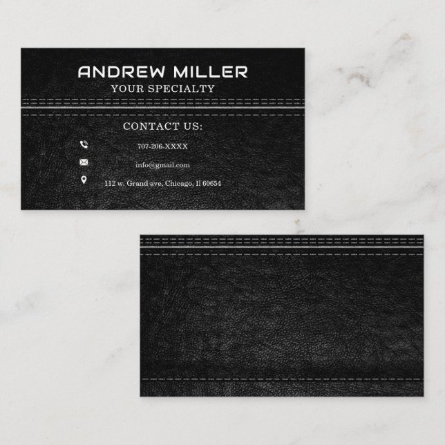 Personalized  Modern Founder Business Card Ideas (Front/Back)