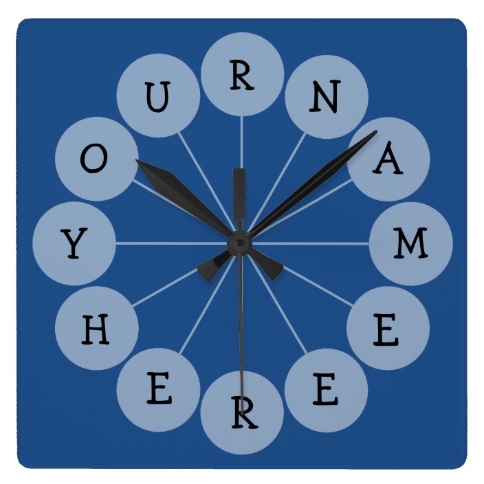 Personalized Modern Fun Name Clock