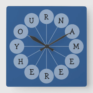 Personalized Modern Fun Name Clock