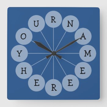 Personalized Modern Fun Name Clock by MarshallArtsInk at Zazzle