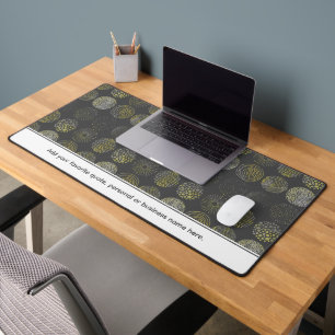 Personalized Modern Geometric Gold Desk Mat