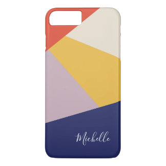 Personalized Modern Geometric Triangles iPhone 8 Plus/7 Plus Case